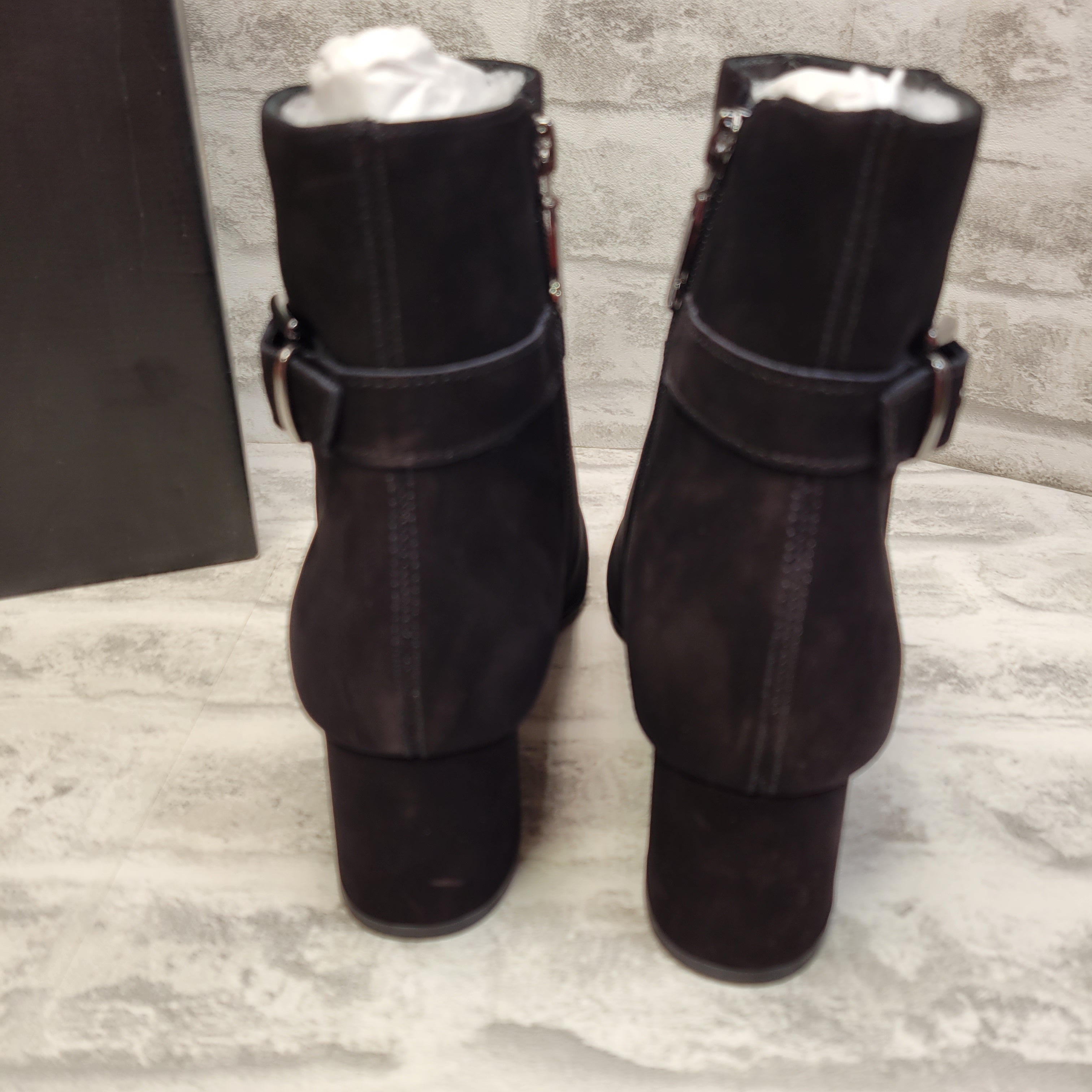 Marc Joseph Women's Leather Block Heel Madison Bootie Ankle Boot, 7, Black (7546291749102)